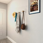 bsdonte Wood Wall Hooks, 4 Pack Natural Wooden Coat Hooks Wall Mounted - Image 3