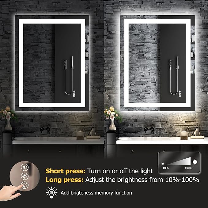 Hivone 36.1X28.1 LED Bathroom Mirror - Image 5