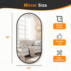 Delma Bathroom Wall Full Length Mirror - Image 2