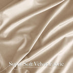 NICETOWN Beige Velvet Curtains 102 inches Long 52 inch Wide 2 Panels, Luxury - Image 3