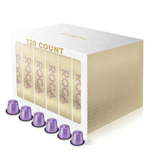 Piu Bello Coffee Pods - Nespresso Machine (Original) Compatible Capsules Pack - Rich & Balanced Taste - Strong Italian Espresso Flavored - Kosher Certified (120 Count Single Flavor) (Roga)