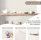 Rugreat Striped Grasscloth Wallpaper Peel and Stick Textured Grass Cloth - Image 6