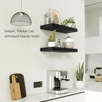 Vivelove Black Bathroom Shelves Over Toilet, Wall Shelf - Image 3