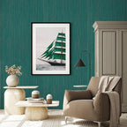 Teal Grasscloth Peel and Stick Wallpaper Texture Contact Paper A Set of 15.7" X - Image 5