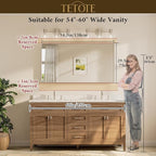 TETOTE 55 x 30 Inch Brushed Nickel Bathroom Mirror - Image 8