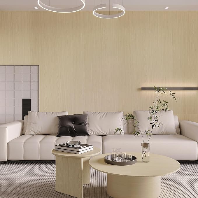 BOMENG White Oak Wood Contact Paper Peel and Stick Light Oak Wallpaper - Image 8