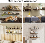 upsimples 6 Pack Wooden Floating Shelves, Wall Storage Decor Shelf - Image 4