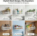 PUSDON Mesh Shower Caddy Wall Mount, Heavy Duty Adhesive Bathroom Shelf - Image 4