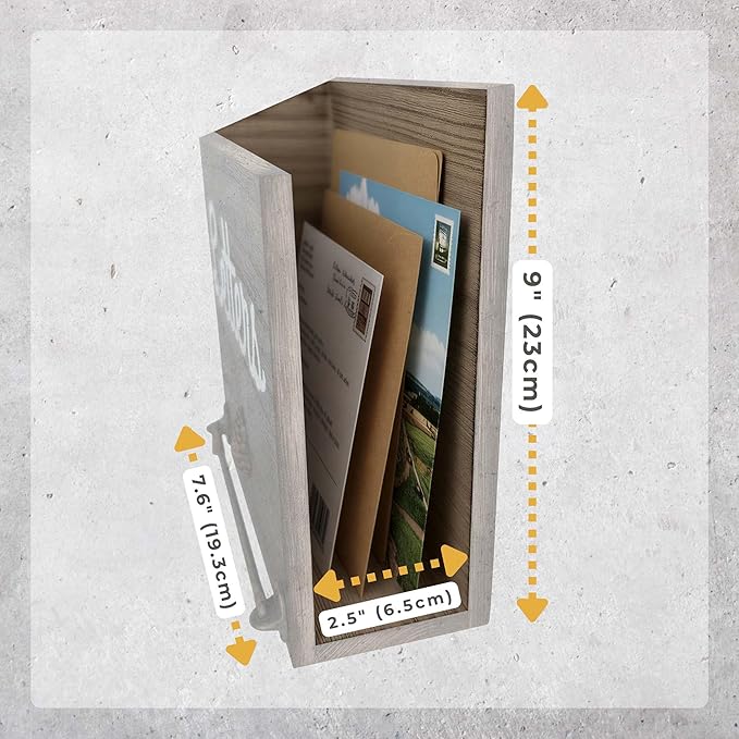eBun Narrow Wood Mail Organizer - Image 8