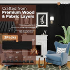 Avana Acoustic Wood Wall Panels – 47.2 X 12.6 Inch Black Oak Acoustic Panels 1 - Image 4