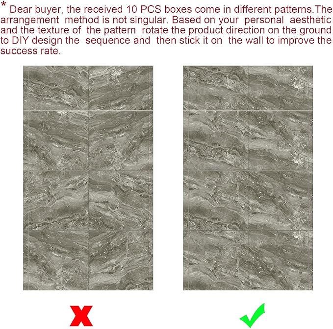 Chejiaye 22pcs Marble Peel and Stick Backsplash Waterproof Washroom Wall Panels - Image 8