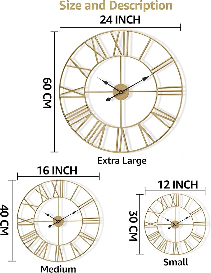 Sorbus Large Wall Clock for Living Room Decor - Image 7