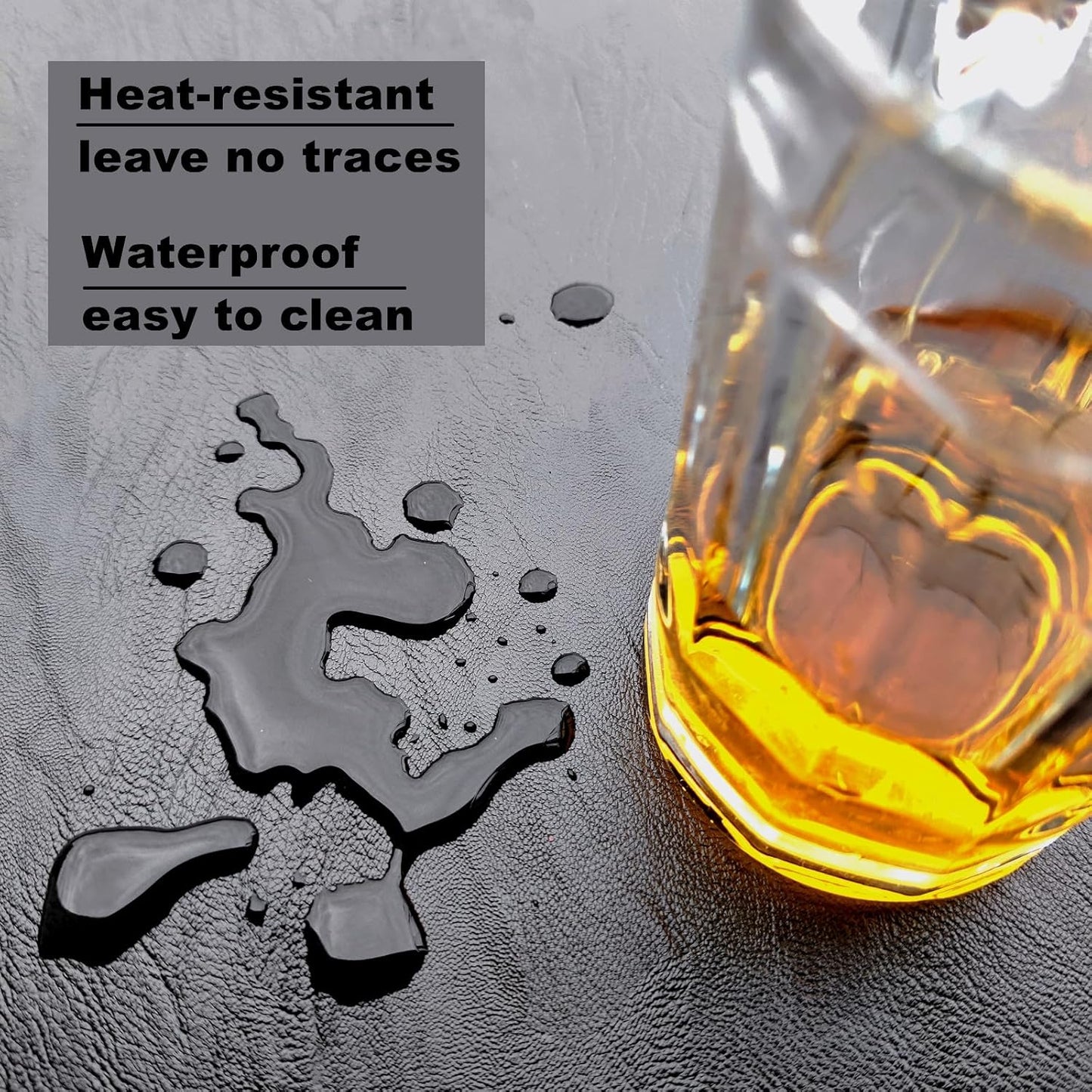 25x25 High-End Light Luxury Leather Round Oversized Tray - Ottoman Coffee Food Serving for Family Dinner, Outdoor Picnic & Party Essentials | Versatile Home Decor Tray(25 inch Black)