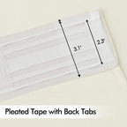 MIULEE Cream Back Tab Blackout Curtains 120 Inch Long 2 Panels Set - Image 4