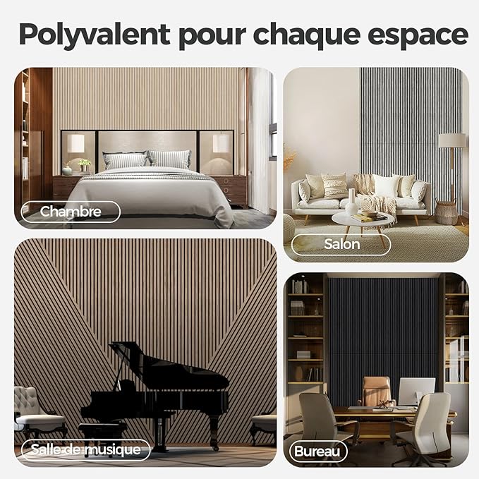 AKUMAX 2 Pack Acoustic Panels, Wood Slat - Image 7