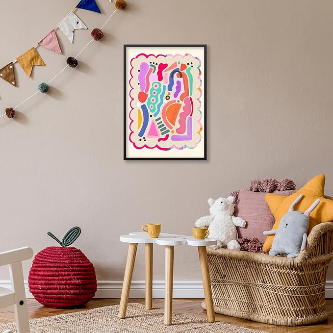 Funky Cute Kids Abstract Wall Art Trendy Bright Colorful Poster 08x10 inch - Image 7