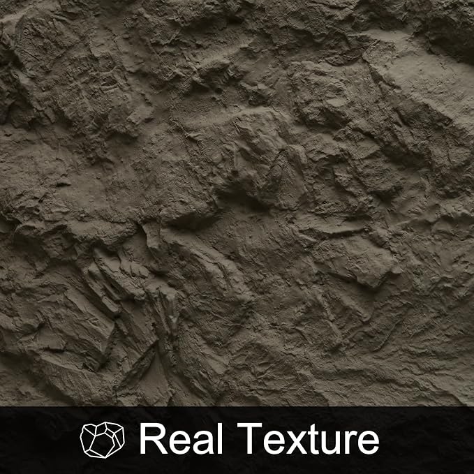KASARO 3D Faux Stone Wall Panels, Cement Texture Thicker Accent - Image 3