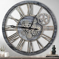 B-Style Large Wall Clock 18 Inch Moving Gear Oversized Vintage Farmhouse Rustic by TheB-StyleTB