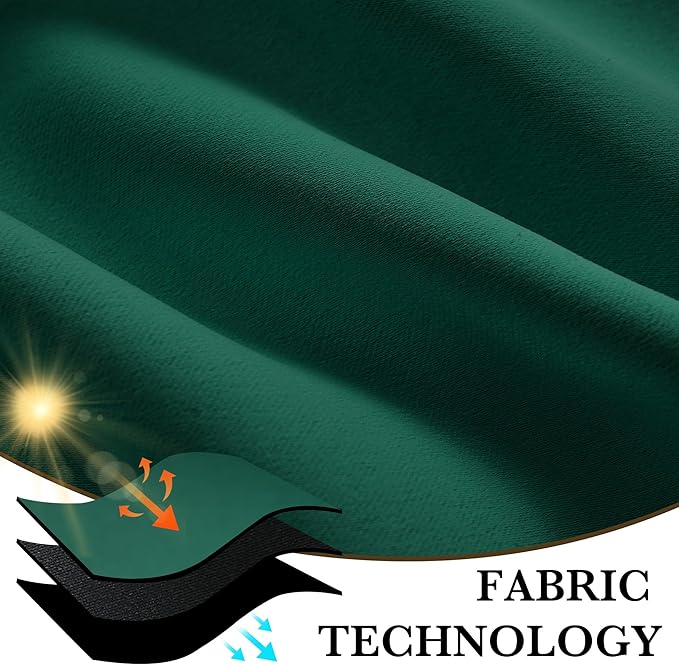 RYB HOME 100% Blackout Basement Curtains 36 inches Long, Heat & UV Blocking - Image 7