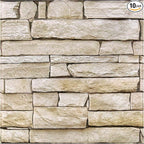 COMSTICKC 3D Peel and Stick Faux Stone Wall Sticker, Ultra-Light Thin PVC Rock by COMSTICKCDECOR