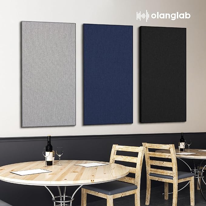 Olanglab Sound Absorbing Acoustic Wall Panels 2 Pack, Large Fabric Wrapped - Image 3
