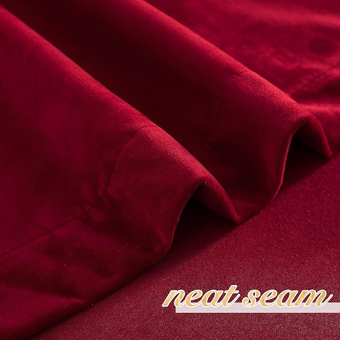 NICETOWN Christmas Red Velvet Textured Curtains/Draperies, Home Decoration - Image 6
