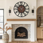 Maxstar Round Wall Clock for Living Room Decor Battery Operated Non Ticking - Image 5