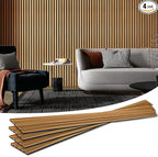 Art3d 4-Pack Acoustic Wood Slat Wall Panels by Art3d
