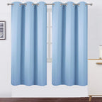 LEMOMO Sky Blue Thermal Blackout Curtains/42 x 72 Inch/Set of 2 Panels Room by Lemomo