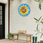 Large Sunflower Decor Wall Clocks, Waterproof Glass Wall Clock - Image 5