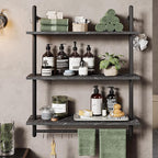 Bestier Floating Pipe Shelving, 31.5" Floating Kitchen Shelves Wall Mounted - Image 6