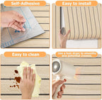 Arthome Peel and Stick Slat Wall Panels 15.7 "x120, Self-Adhesive PVC Wood - Image 6