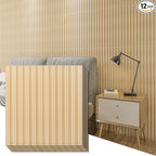 Art3d Slat Wall Panel, 3D Fluted Textured Panel 12-Tile 19.7 x 19.7in. by Art3d