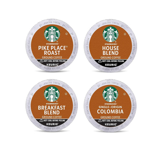 Starbucks K-Cup Coffee Pods, Medium Roast Coffee Variety Pack for Keurig Brewers, 100% Arabica, 1 Box (96 Pods)