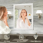 24x36 Inch White Bathroom Mirror - Image 5