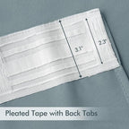 MIULEE Slate Blue Back Tab Blackout Curtains 63 Inch Length 2 Panels Set - Image 4