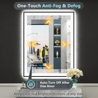 24x36 Black Framed LED Bathroom Mirror - Image 6