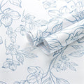 Ismoon Vintage Floral Peel and Stick Wallpaper White and Blue Wallpapaer by Ismoon