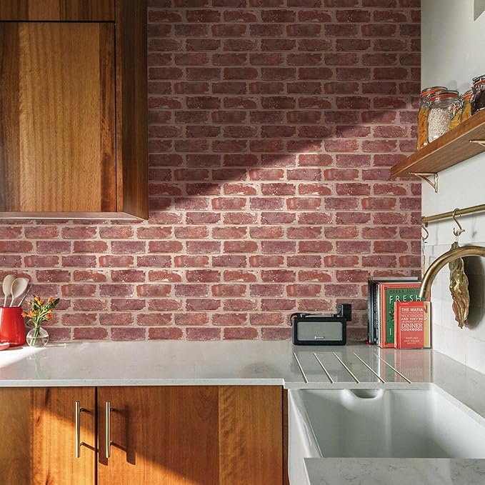 Commomy 10 Pcs Peel and Stick Brick Tile -11.8"X11.8" Small Size PVC 3D Faux - Image 8