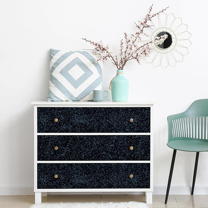 CHIHUT 15.7''x236'' Dark Blue Glitter Contact Paper - Image 3