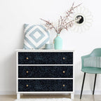 CHIHUT Black Blue Glitter Wallpaper Peel and Stick 15.7''x100'' Sparkle Glitter - Image 5