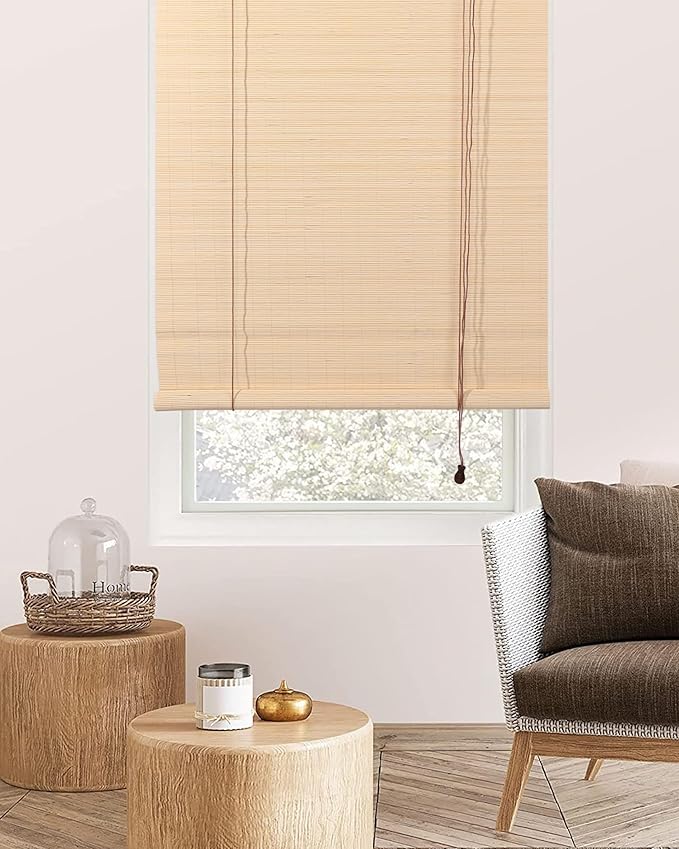 FoundGo Retro Bamboo Blinds 60" W x 72" H Bamboo Roman Shades Light Filtering - Image 7