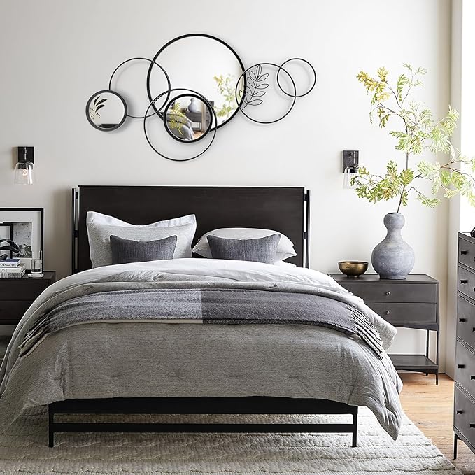 Wall Mirror Decorative, Print Round Decorative Mirrors, Large Decor Metal Wall - Image 7