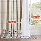 Lajode Sage Green Linen Blackout Curtains - Image 3