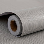 FUKU MON Grasscloth Fabric Wallpaper 24" X 394" Textured Mocha Gray Thick Linen by MeetyourallDIYneeds