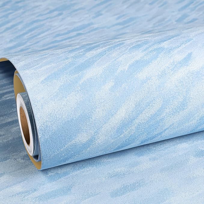 ReWallpaper Blue Velvet Wallpaper Peel and Stick Modern Textured Blue Contact by ReWallpaper