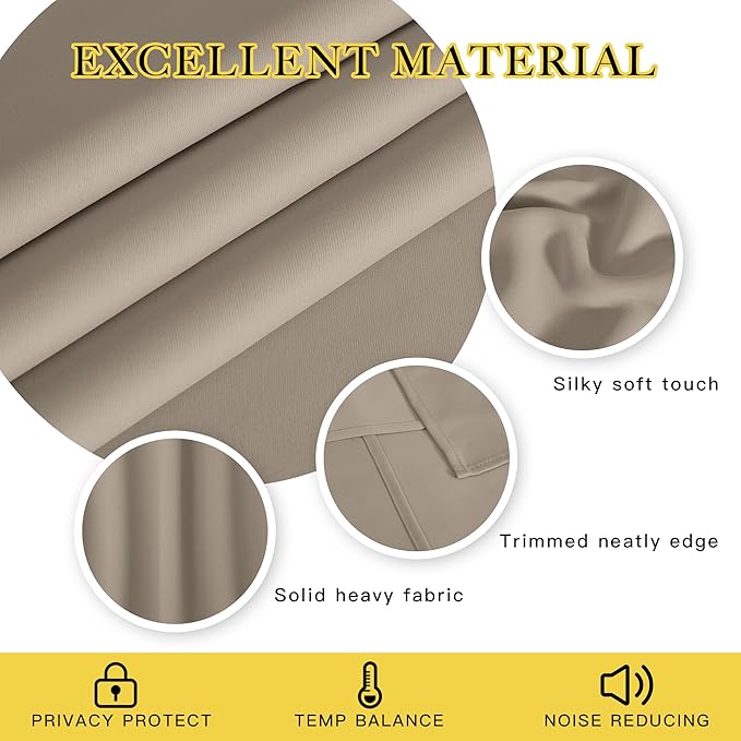 NICETOWN Kitchen Short Blackout Curtain and Drape - Image 2