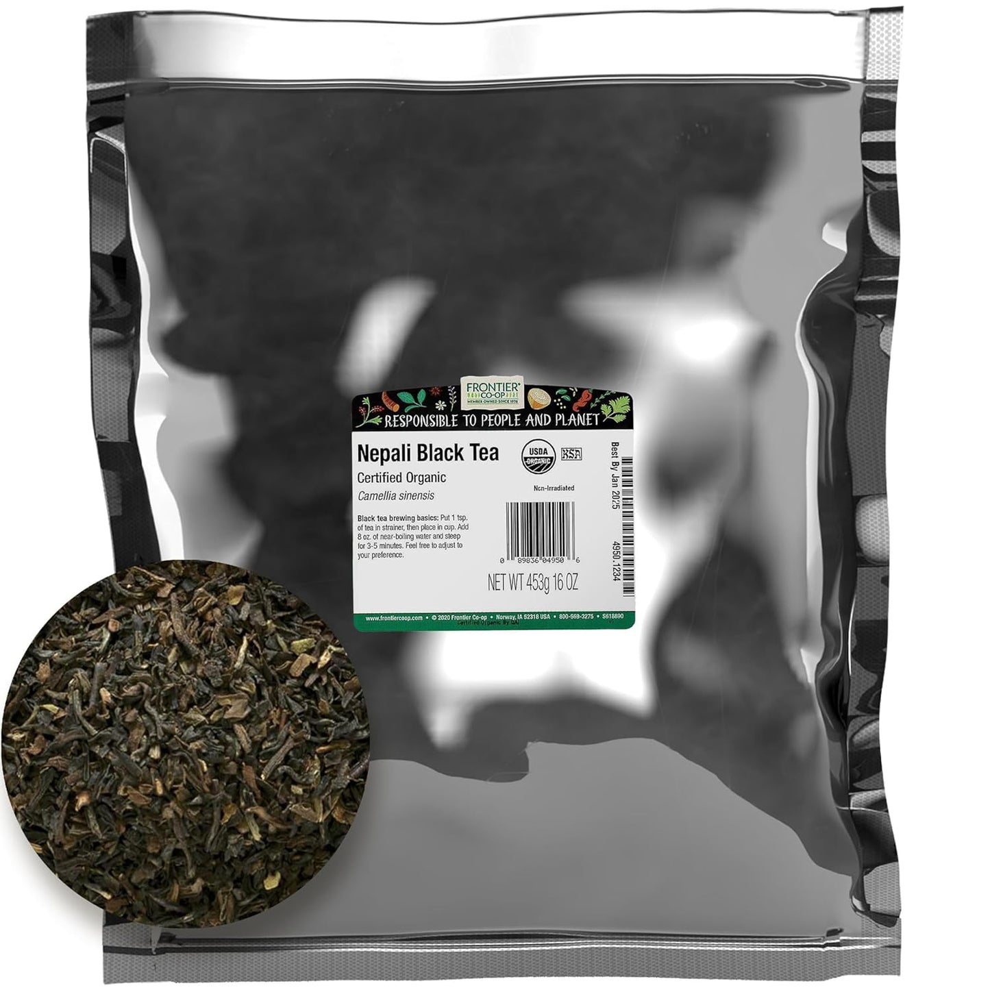 Frontier Bulk Nepali Black Tea, Organic, 1 Pound