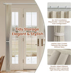 AJAZZ Blackout Accordion Door Curtain 98"x106" Cream Yellow - Image 5