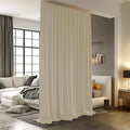 Room Divider Curtains for Ceiling Track Rod, 4.3 ft Wide x 9 ft Tall, Cream by RoomDarkning